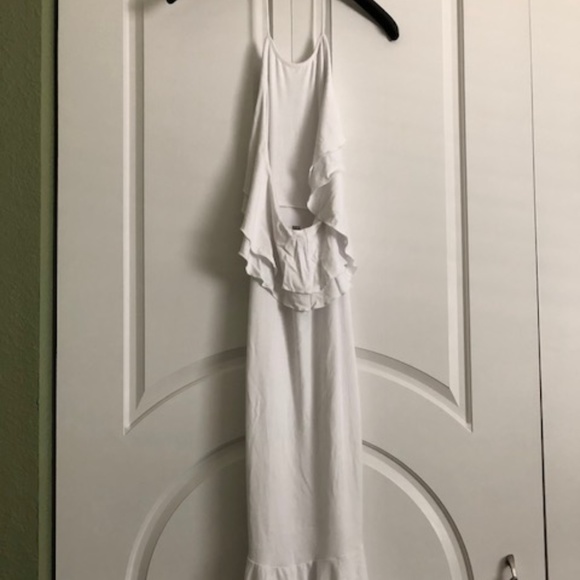 SOLD - NWT ASOS Maternity Ruffle Open Back Midi - Picture 7 of 8